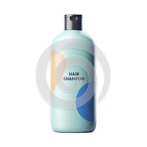 Hair shampoo product isolated on white transparent