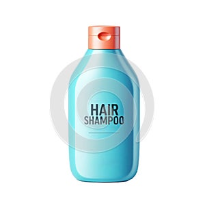 Hair shampoo product isolated on white transparent