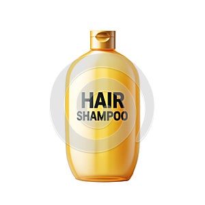 Hair shampoo product isolated on white transparent