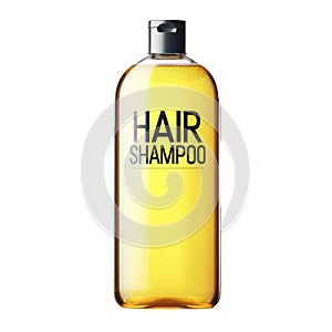 Hair shampoo product isolated on white transparent