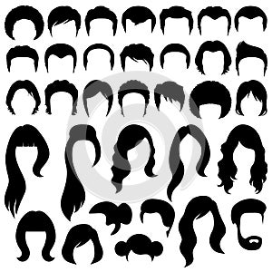 Hair silhouettes