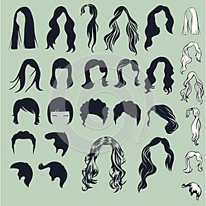 Hair silhouettes, hairstyle