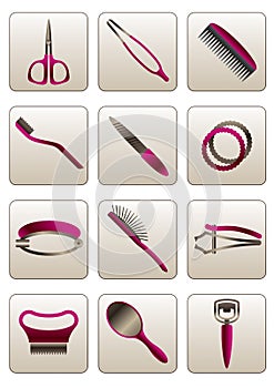 Hair and skin cosmetic accessories