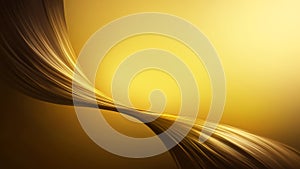 hair spiral on shine golden background