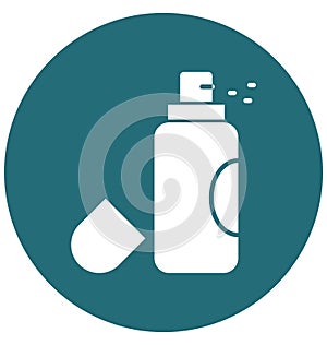 Hair Spray Isolate Vector Icon Editable