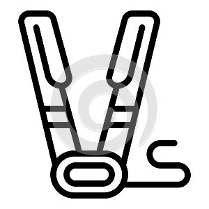 Hair straightening appliance icon outline vector. Electric hairdressing tool