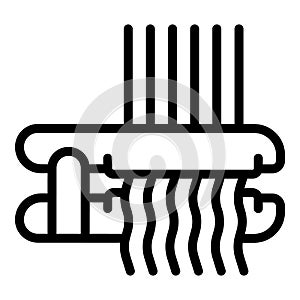 Hair straightening device icon outline vector. Salon iron tool