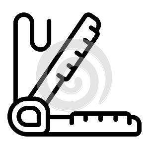 Hair straightening tool icon outline vector. Hairdressing accessory