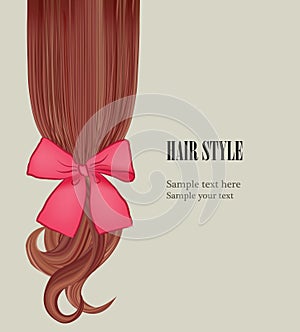 Hair style background. Vector set poster or visit card.