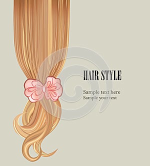 Hair style background. Vector set poster or visit card.