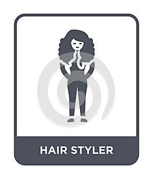 hair styler icon in trendy design style. hair styler icon isolated on white background. hair styler vector icon simple and modern