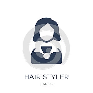Hair Styler icon. Trendy flat vector Hair Styler icon on white b