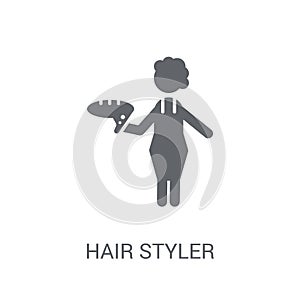 Hair Styler icon. Trendy Hair Styler logo concept on white background from Ladies collection