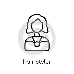 Hair Styler icon. Trendy modern flat linear vector Hair Styler i