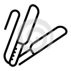 Hair styling tool icon outline vector. Haircut fashion grooming device