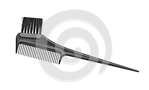 Hair tint brush with comb