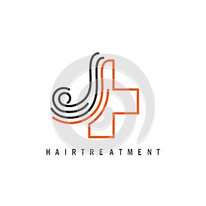 hair treatment icon vector concept design template