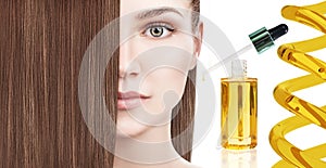 Hair treatment by oil therapy in spiral.