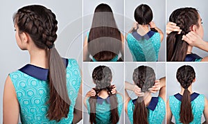 Hair tutorial. Braid hairstyle tutorial for long hair