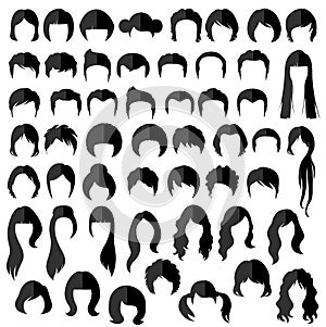 Hair, vector hairstyle