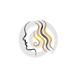 hair wave woman  icon vector illustratin design symbol of hairstyle and