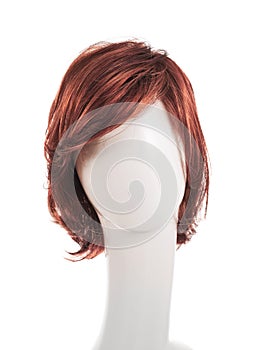 Hair wig over the mannequin head