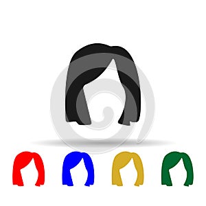 hair, woman, haircut medium multi color style icon. Simple glyph, flat vector of Haircut icons for ui and ux, website or mobile