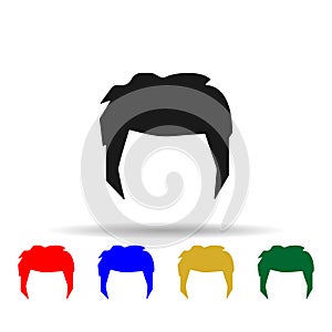 hair, woman, haircut medium multi color style icon. Simple glyph, flat vector of Haircut icons for ui and ux, website or mobile