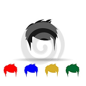 hair, woman, haircut quiff multi color style icon. Simple glyph, flat vector of Haircut icons for ui and ux, website or mobile