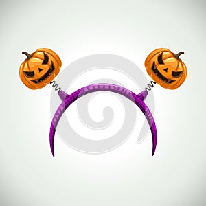 Hairband with pumpkins, head band decor. Vector Halloween element. photo
