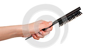 Hairbrush with bristle photo