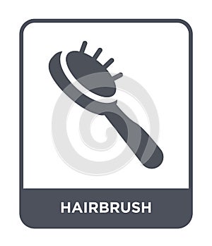 hairbrush icon in trendy design style. hairbrush icon isolated on white background. hairbrush vector icon simple and modern flat photo