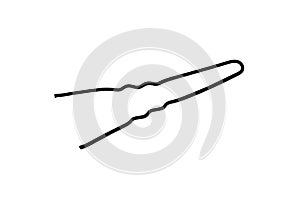 Hairclip in black design photo