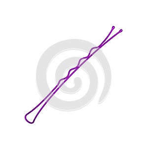 Hairclip in purple design photo
