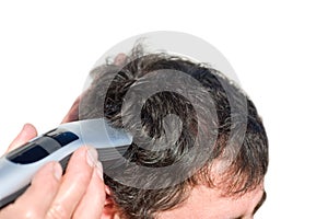 Haircut man's head