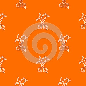 Haircut pattern vector orange