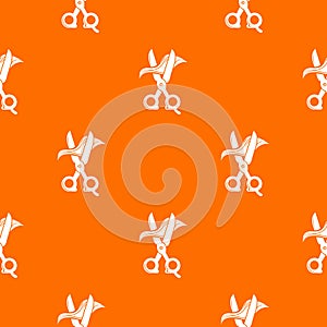 Haircut pattern vector orange