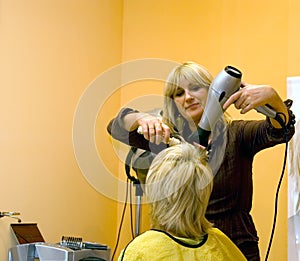 At the hairdresser