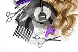 Hairdresser Accessories for coloring hair