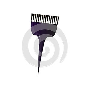 Hairdresser brush for hair dyeing isolated on white background