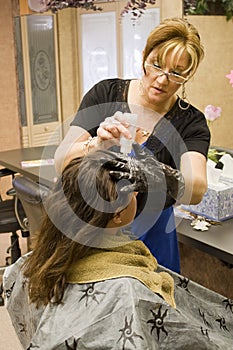 Hairdresser with Client