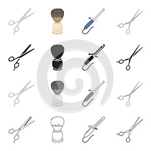 hairdresser related icon set