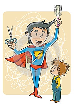 Hairdresser super hero