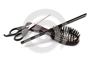 Hairdresser Tools in white background