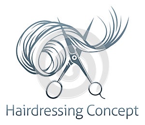 Hairdressers Scissors Concept