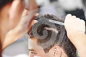 Hairdressing at beauty parlour