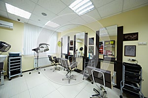 Hairdressing cabinet in the beauty salon