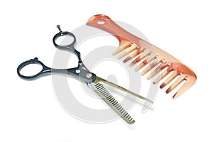 Hairdressing Scissors and comb