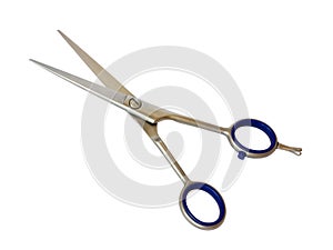 Hairdressing scissors isolated on white