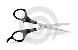 Hairdressing scissors,  on white